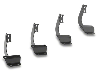 RedRock 4-Inch Oval Straight End Side Step Bars; Stainless Steel (17-25 F-350 Super Duty SuperCab)