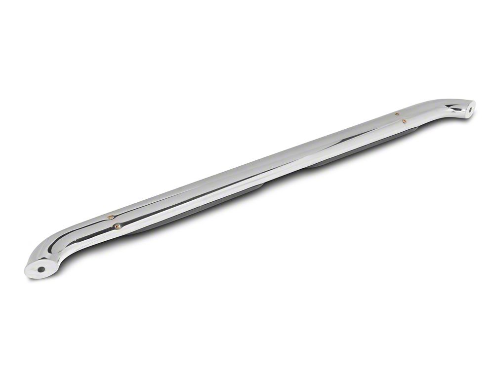 RedRock 4-Inch Oval Bent End Side Step Bars; Stainless Steel (17-25 F-350 Super Duty SuperCab)