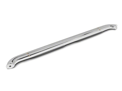 RedRock 4-Inch Oval Bent End Side Step Bars; Stainless Steel (17-25 F-350 Super Duty SuperCab)