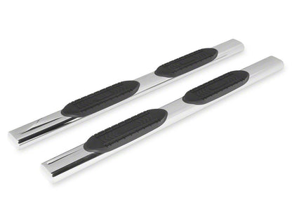 RedRock 6-Inch Oval Straight End Side Step Bars; Stainless Steel (17-25 F-350 Super Duty SuperCab)
