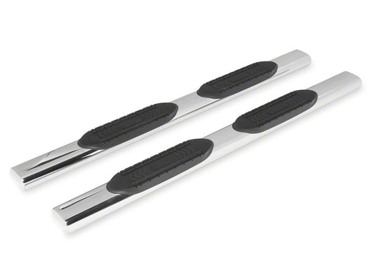 RedRock 6-Inch Oval Straight End Side Step Bars; Stainless Steel (17-25 F-350 Super Duty SuperCab)