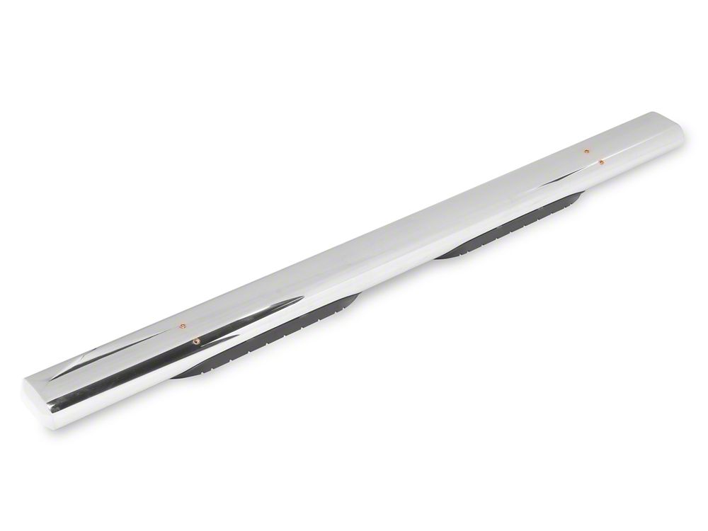 RedRock 6-Inch Oval Straight End Side Step Bars; Stainless Steel (17-25 F-350 Super Duty SuperCab)