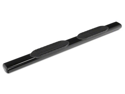 RedRock 6-Inch Oval Straight End Side Step Bars; Black (17-25 F-350 Super Duty SuperCab)