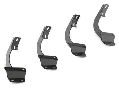 RedRock 6-Inch Oval Straight End Side Step Bars; Black (17-25 F-350 Super Duty SuperCab)