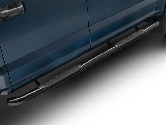 RedRock 3-Inch Side Step Bars; Black (17-25 F-350 Super Duty SuperCrew)