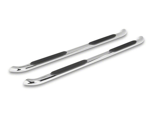 RedRock 4-Inch Oval Bent End Side Step Bars; Stainless Steel (17-25 F-350 Super Duty SuperCrew)