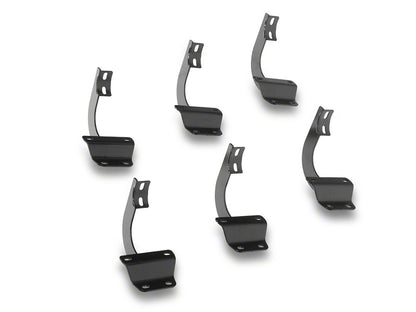 RedRock 4-Inch Oval Bent End Side Step Bars; Stainless Steel (17-25 F-350 Super Duty SuperCrew)
