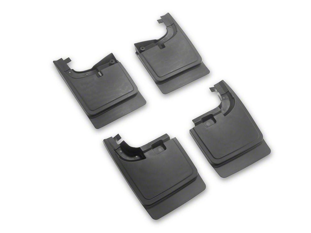 RedRock Molded Mud Guards; Front and Rear (17-22 F-350 Super Duty SRW w/o OE Fender Flares)