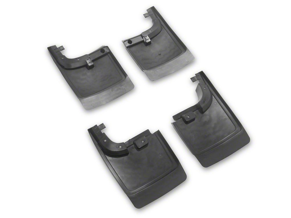 RedRock Molded Mud Guards; Front and Rear (17-22 F-350 Super Duty SRW w/o OE Fender Flares)
