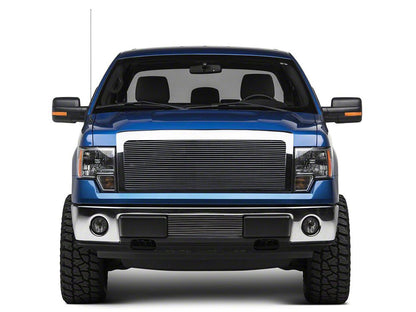 RedRock Lower Bumper Grille Insert; Polished (09-14 F-150, Excluding Raptor, Harley Davidson & 2011 Limited)