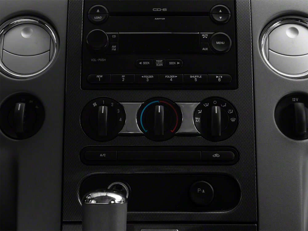 RedRock A/C Accent Trim; Chrome (04-08 F-150)