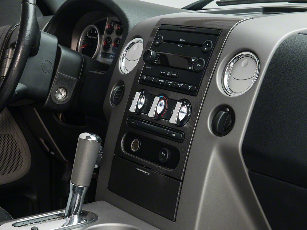 RedRock A/C Knob Covers; Chrome (04-08 F-150)