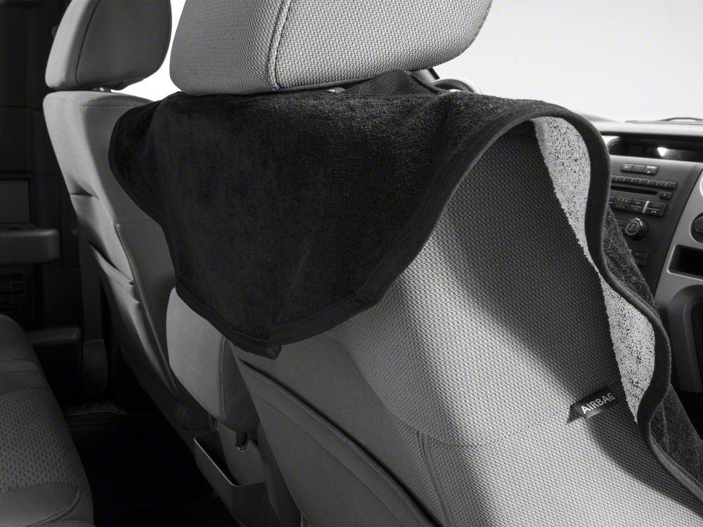 RedRock Alterum Series Seat Armour Protective Cover with Ford Oval Logo; Black (97-25 F-150)