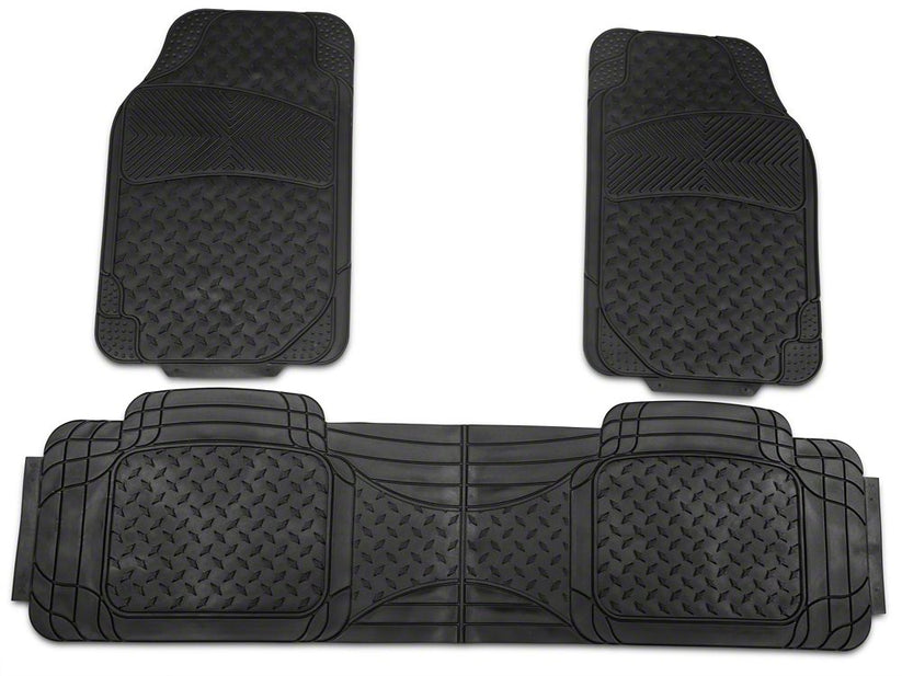 RedRock All-Weather Floor Mat Set with One-Piece Rear Mat; Black (97-1 ...