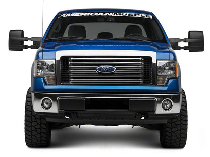 RedRock Memory Power Adjust Heated Manual Foldaway Towing Mirrors with Puddle Lights and Turn Signals; Textured Black; Driver Side (09-14 F-150)