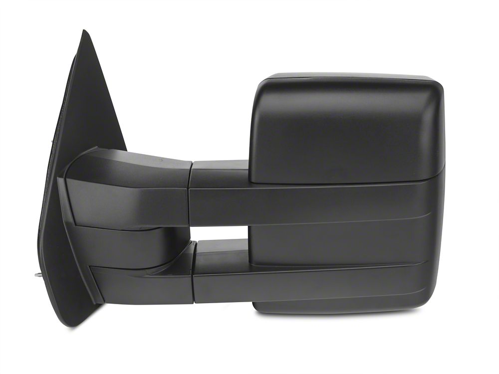 RedRock Memory Power Adjust Heated Manual Foldaway Towing Mirrors with Puddle Lights and Turn Signals; Textured Black; Driver Side (09-14 F-150)