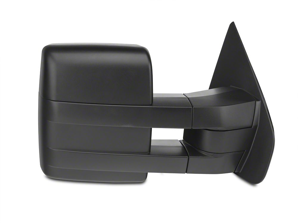 RedRock Memory Power Adjust Heated Manual Foldaway Towing Mirrors with Puddle Lights and Turn Signals; Textured Black; Passenger Side (09-14 F-150)
