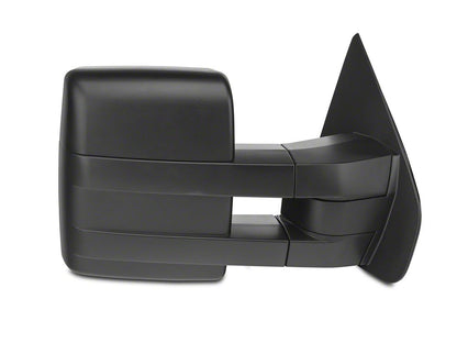 RedRock Memory Power Adjust Heated Manual Foldaway Towing Mirrors with Puddle Lights and Turn Signals; Textured Black; Passenger Side (09-14 F-150)