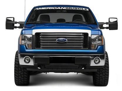 RedRock Memory Power Adjust Heated Manual Foldaway Towing Mirrors with Puddle Lights and Turn Signals; Chrome; Driver Side (09-14 F-150)