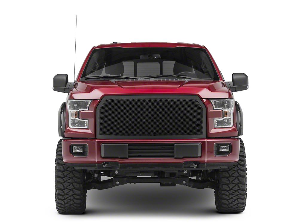 RedRock Wire Mesh Upper Replacement Grille; Black (15-17 F-150, Excluding Raptor)