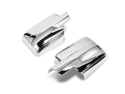 RedRock Mirror Covers with Turn Signal Light Cutout; Chrome (09-14 F-150)