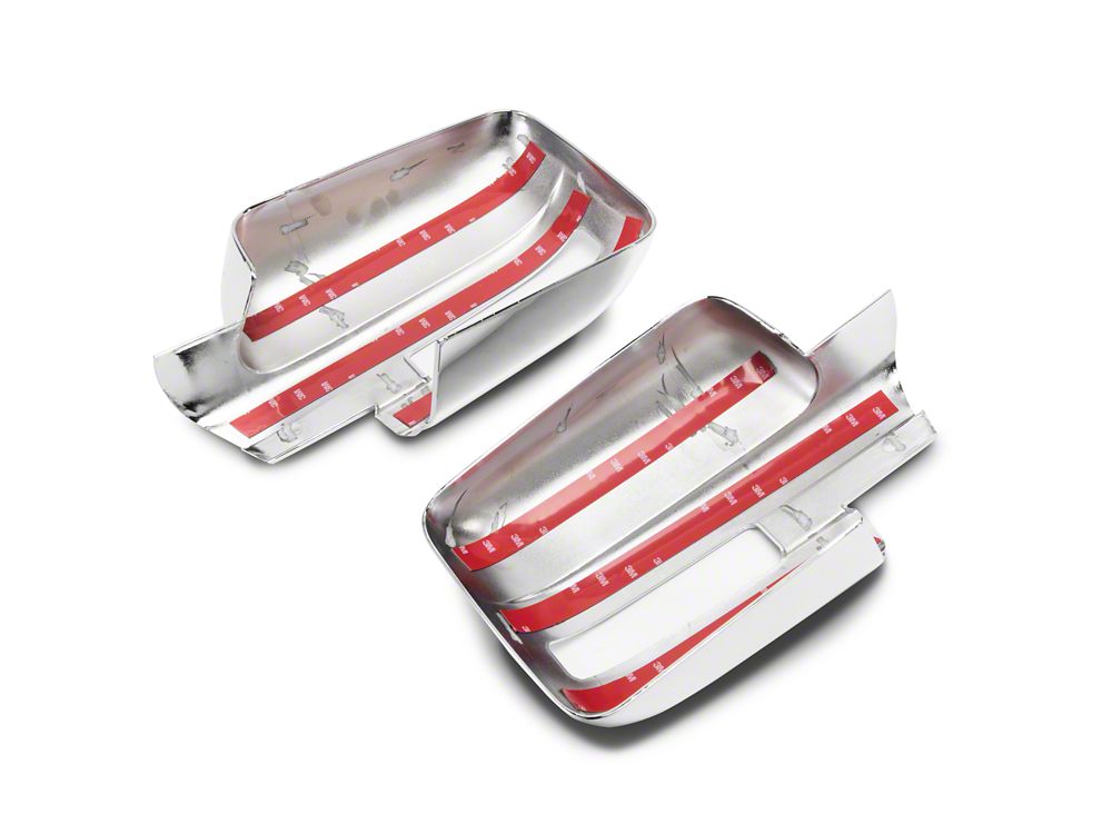 RedRock Mirror Covers with Turn Signal Light Cutout; Chrome (09-14 F-150)