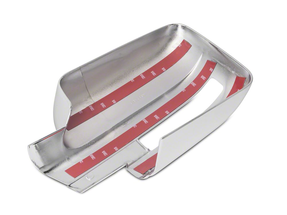 RedRock Mirror Covers with Turn Signal Light Cutout; Chrome (09-14 F-150)