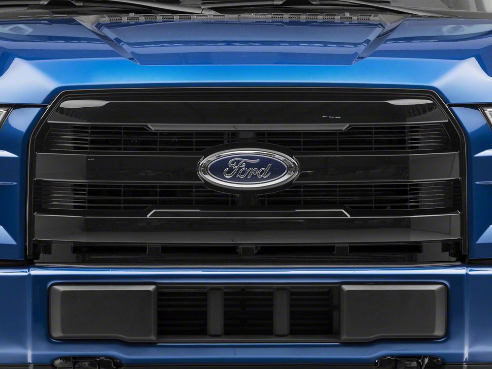 RedRock Upper Replacement Grille; Gloss Black (15-17 F-150, Excluding Raptor)