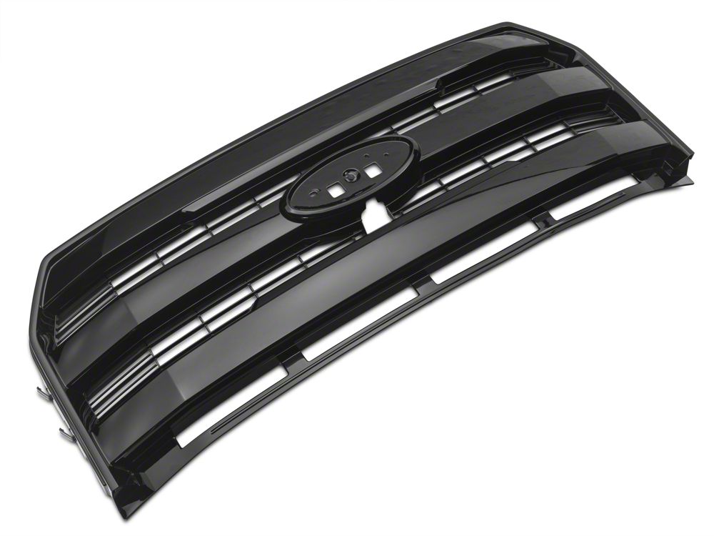 RedRock Upper Replacement Grille; Gloss Black (15-17 F-150, Excluding Raptor)