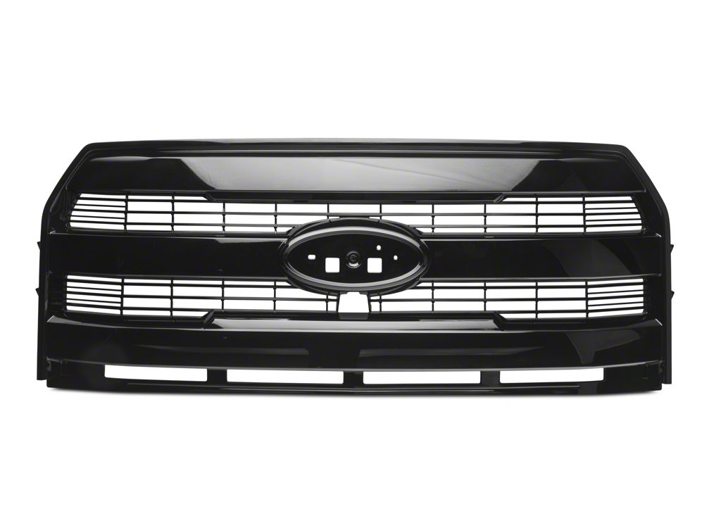 RedRock Upper Replacement Grille; Gloss Black (15-17 F-150, Excluding Raptor)