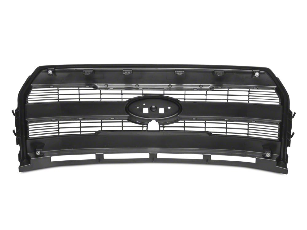 RedRock Upper Replacement Grille; Gloss Black (15-17 F-150, Excluding Raptor)