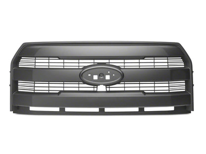 RedRock Upper Replacement Grille; Matte Black (15-17 F-150, Excluding Raptor)
