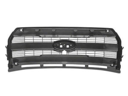 RedRock Upper Replacement Grille; Matte Black (15-17 F-150, Excluding Raptor)