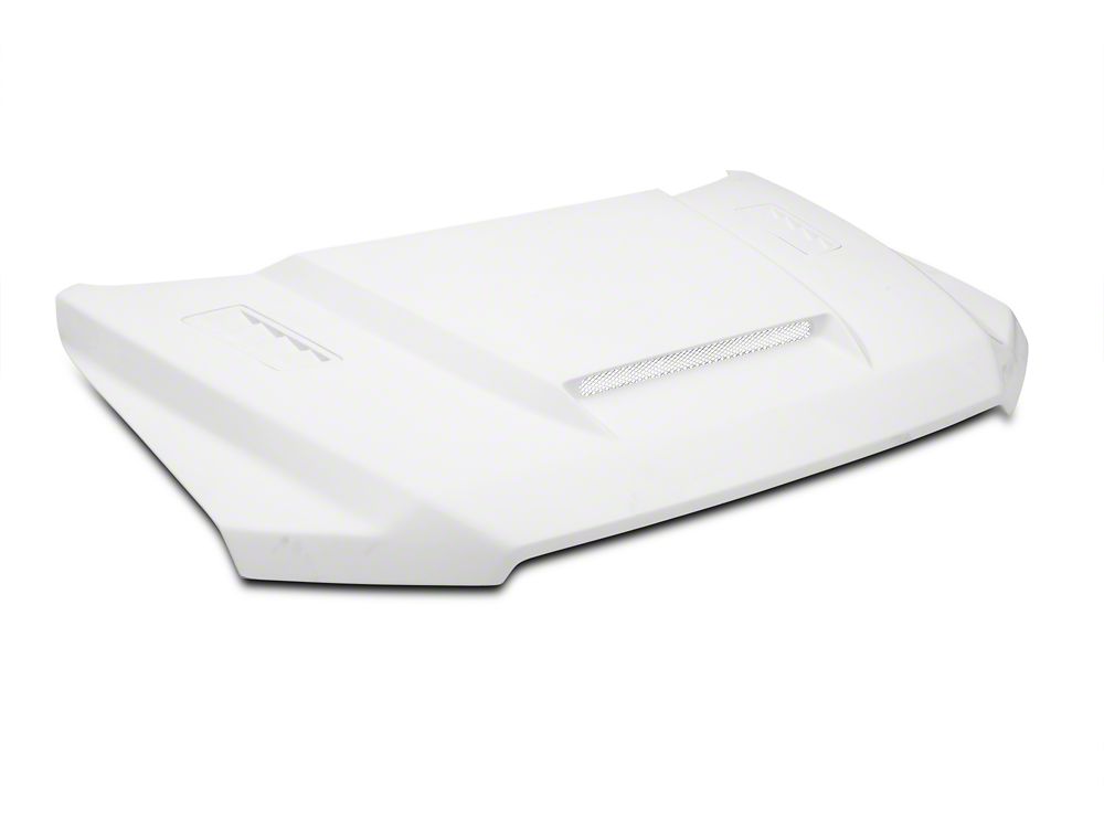 RedRock Ram Air Hood with Heat Extractors; Unpainted (15-20 F-150, Excluding Raptor)