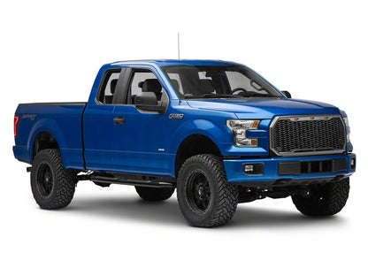RedRock Baja Upper Replacement Grille with LED Lighting; Charcoal (15-17 F-150, Excluding Raptor)