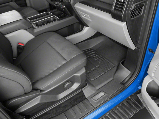 RedRock Sure-Fit Front and Second Row Floor Liners; Black (15-25 F-150 SuperCab)