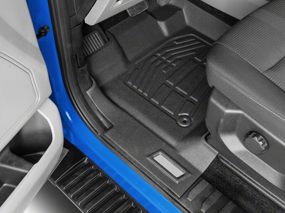 RedRock Sure-Fit Front and Second Row Floor Liners; Black (15-25 F-150 SuperCab)