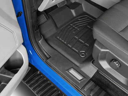 RedRock Sure-Fit Front and Second Row Floor Liners; Black (15-25 F-150 SuperCab)