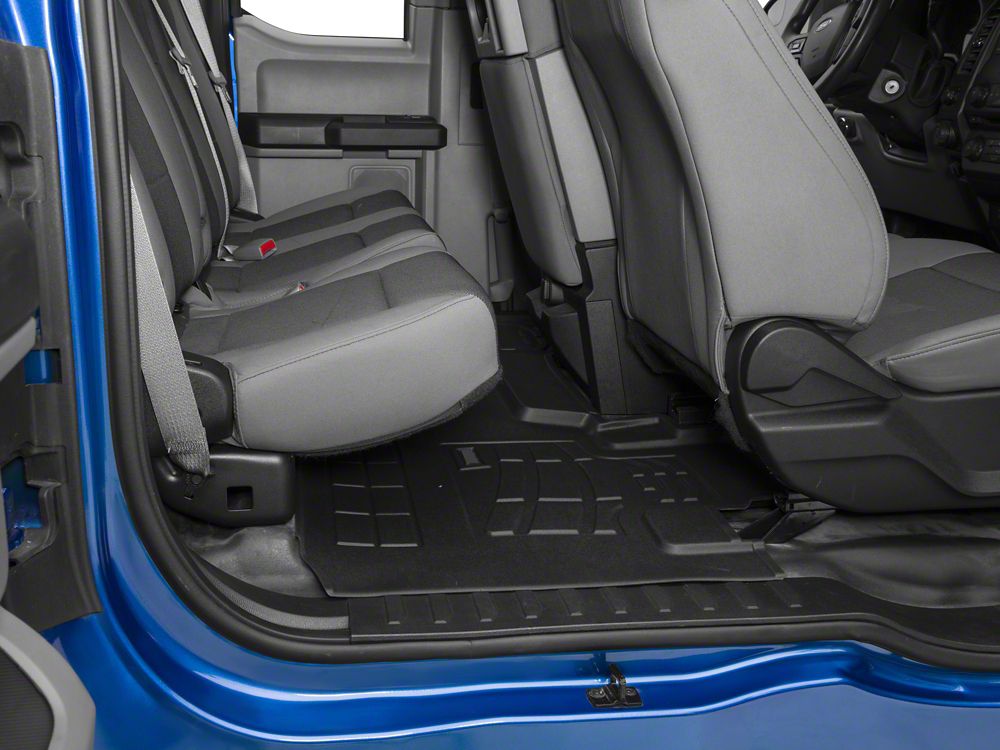 RedRock Sure-Fit Front and Second Row Floor Liners; Black (15-25 F-150 SuperCab)