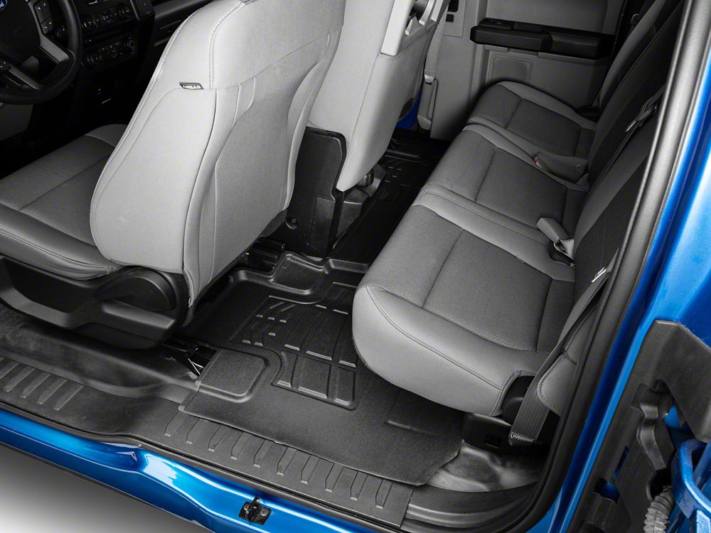 RedRock Sure-Fit Front and Second Row Floor Liners; Black (15-25 F-150 SuperCab)