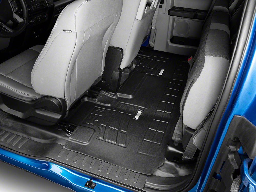 RedRock Sure-Fit Front and Second Row Floor Liners; Black (15-25 F-150 SuperCab)