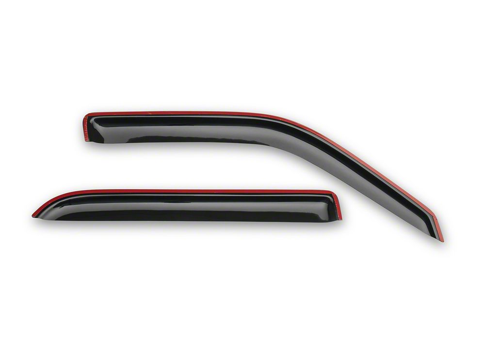 RedRock Window Deflectors; Front and Rear; Smoked (01-03 F-150 SuperCrew)