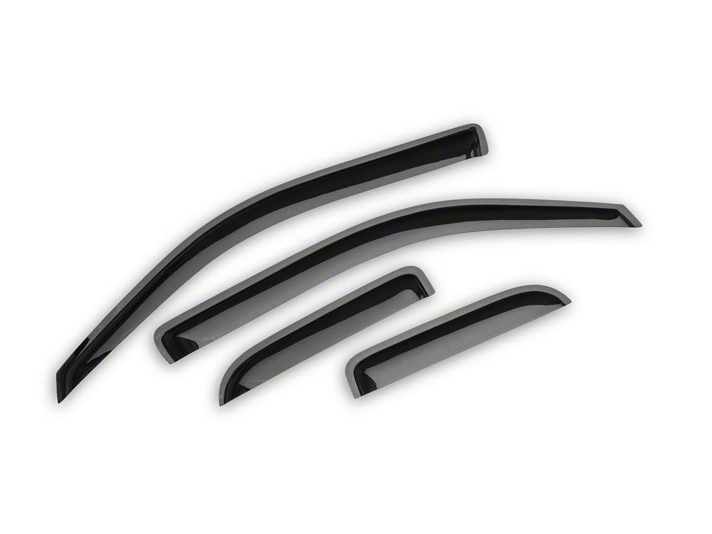 RedRock Window Deflectors; Front and Rear; Smoked (04-14 F-150 SuperCab)