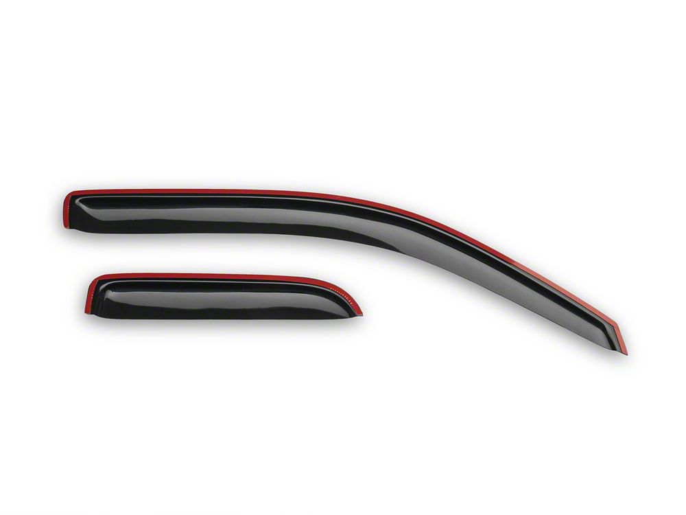 RedRock Window Deflectors; Front and Rear; Smoked (04-14 F-150 SuperCab)