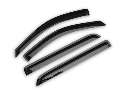 RedRock Window Deflectors; Front and Rear; Smoked (04-08 F-150 SuperCrew)