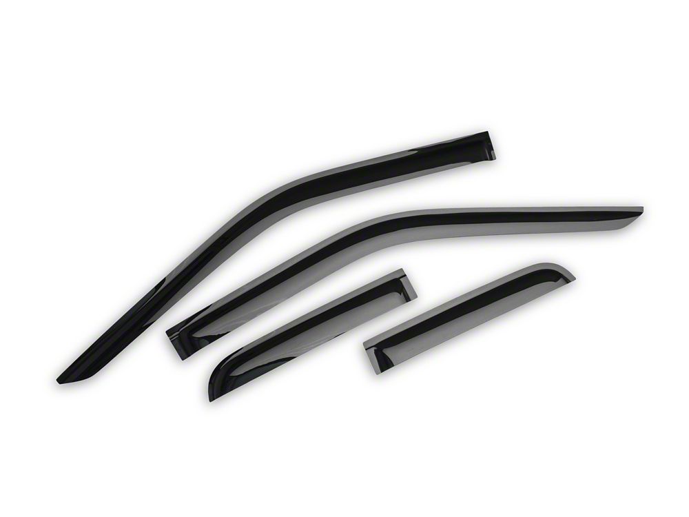 RedRock Window Deflectors; Front and Rear; Smoked (15-25 F-150 SuperCab)