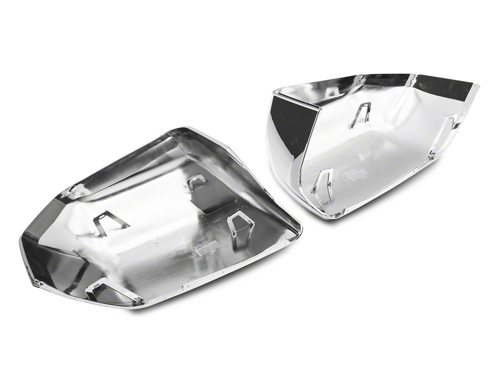 RedRock Skull Cap Replacement Mirror Covers; Chrome (15-20 F-150 w/ Standard Mirrors)
