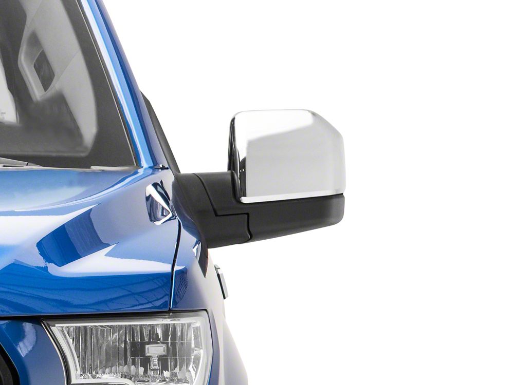 RedRock Skull Cap Replacement Mirror Covers; Chrome (15-20 F-150 w/ Standard Mirrors)