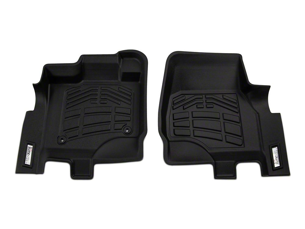 RedRock Sure-Fit Front and Second Row Floor Liners; Black (15-25 F-150 SuperCrew)