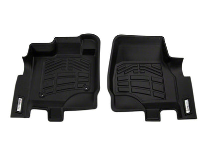 RedRock Sure-Fit Front and Second Row Floor Liners; Black (15-25 F-150 SuperCrew)